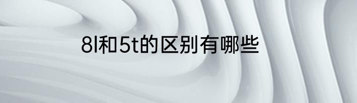 8l和5t的区别有哪些