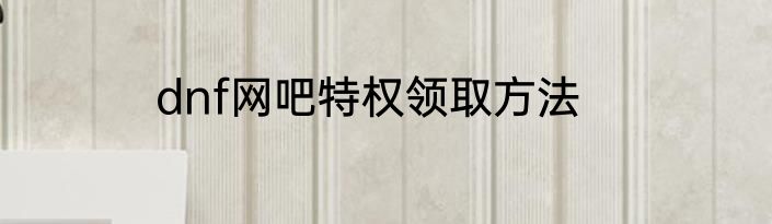 dnf网吧特权领取方法