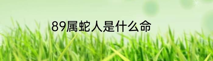 89属蛇人是什么命