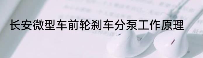 长安微型车前轮刹车分泵工作原理