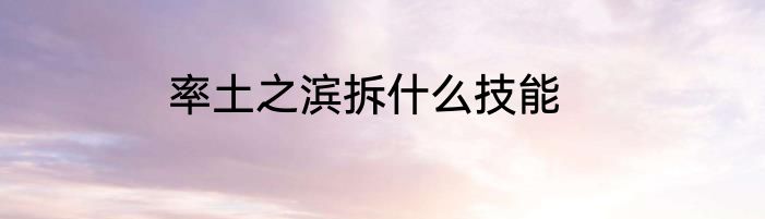 率土之滨拆什么技能