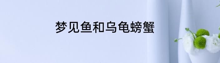 梦见鱼和乌龟螃蟹
