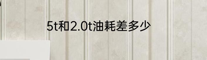 5t和2.0t油耗差多少