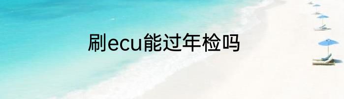 刷ecu能过年检吗