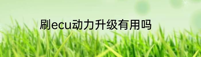 刷ecu动力升级有用吗