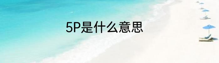 5P是什么意思