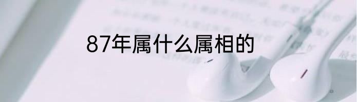 87年属什么属相的