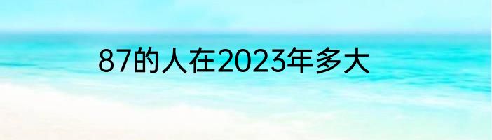87的人在2023年多大
