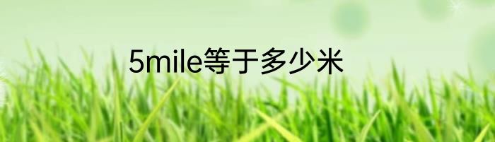 5mile等于多少米