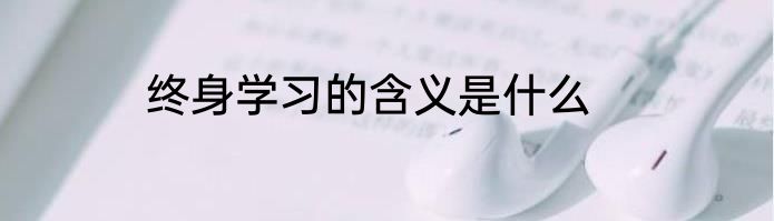 终身学习的含义是什么