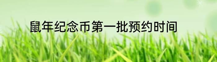 鼠年纪念币第一批预约时间