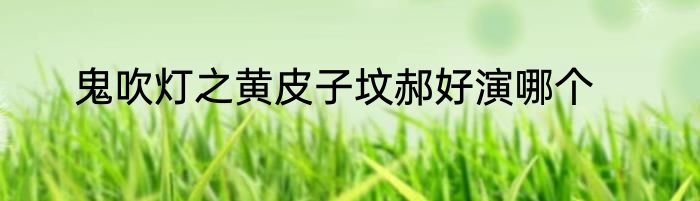 鬼吹灯之黄皮子坟郝好演哪个