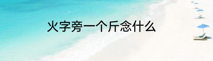 火字旁一个斤念什么
