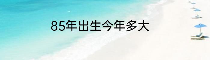 85年出生今年多大