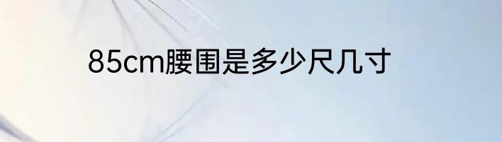 85cm腰围是多少尺几寸