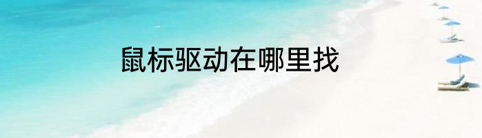 鼠标驱动在哪里找