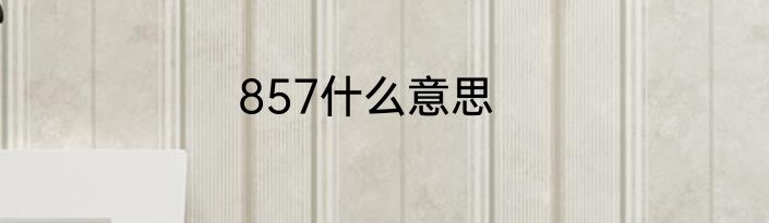 857什么意思