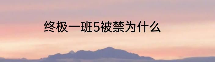 终极一班5被禁为什么