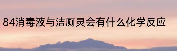 84消毒液与洁厕灵会有什么化学反应