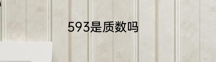 593是质数吗