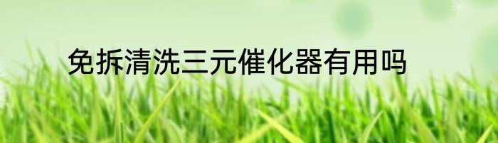 免拆清洗三元催化器有用吗
