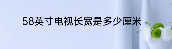 58英寸电视长宽是多少厘米