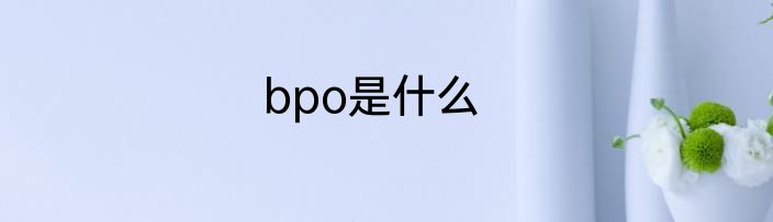 bpo是什么