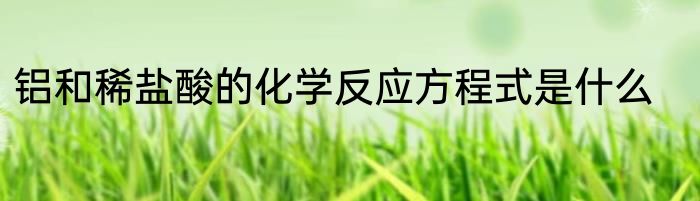铝和稀盐酸的化学反应方程式是什么