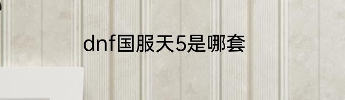 dnf国服天5是哪套