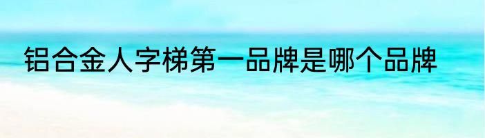 铝合金人字梯第一品牌是哪个品牌