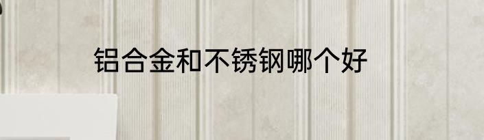 铝合金和不锈钢哪个好