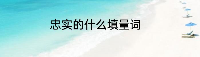 忠实的什么填量词