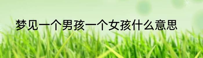梦见一个男孩一个女孩什么意思