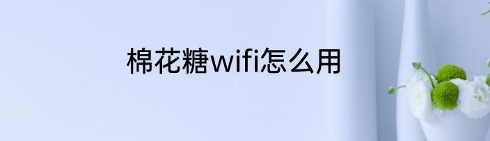 棉花糖wifi怎么用