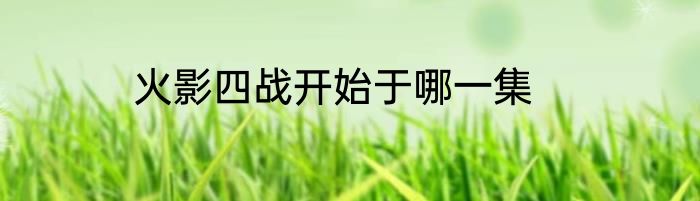 火影四战开始于哪一集