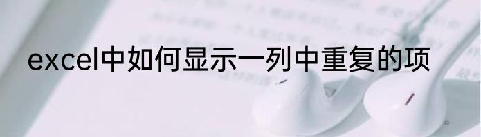 excel中如何显示一列中重复的项