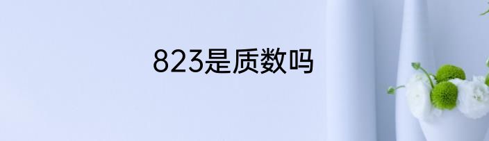 823是质数吗