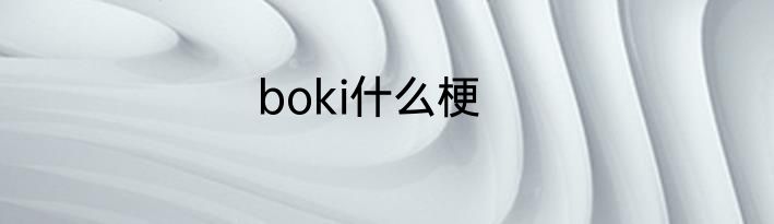 boki什么梗