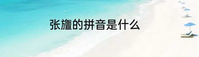 张旜的拼音是什么