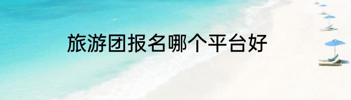旅游团报名哪个平台好