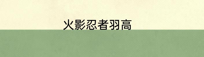 火影忍者羽高