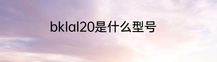 bklal20是什么型号