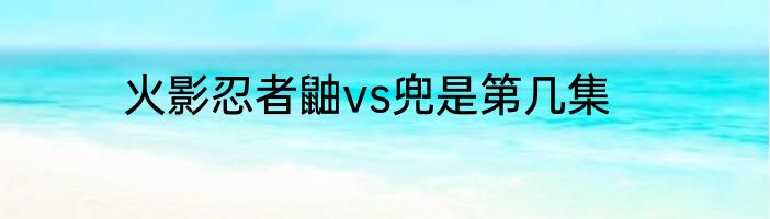 火影忍者鼬vs兜是第几集
