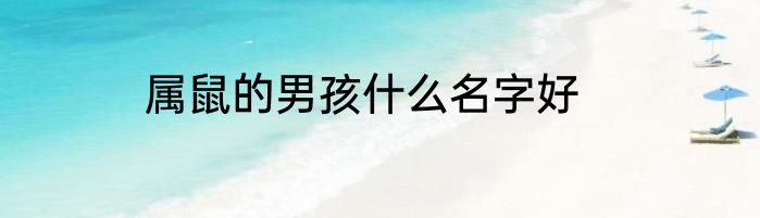 属鼠的男孩什么名字好