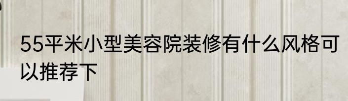 55平米小型美容院装修有什么风格可以推荐下