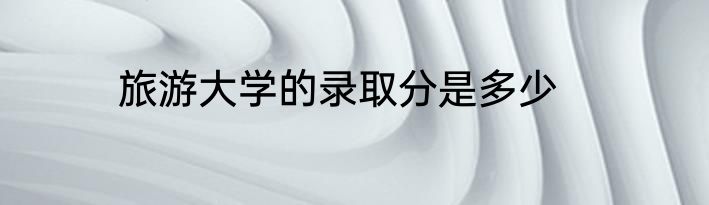 旅游大学的录取分是多少
