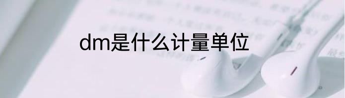 dm是什么计量单位