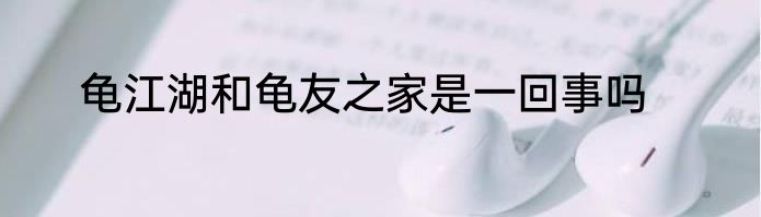龟江湖和龟友之家是一回事吗