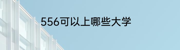 556可以上哪些大学