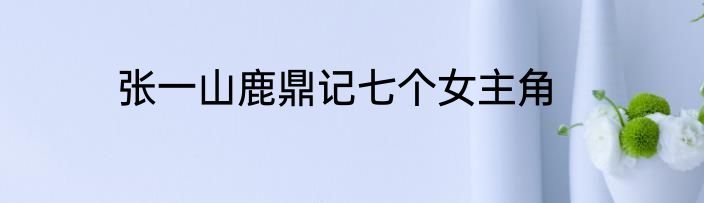 张一山鹿鼎记七个女主角